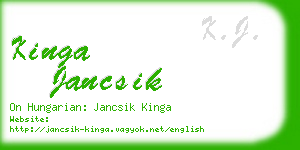 kinga jancsik business card